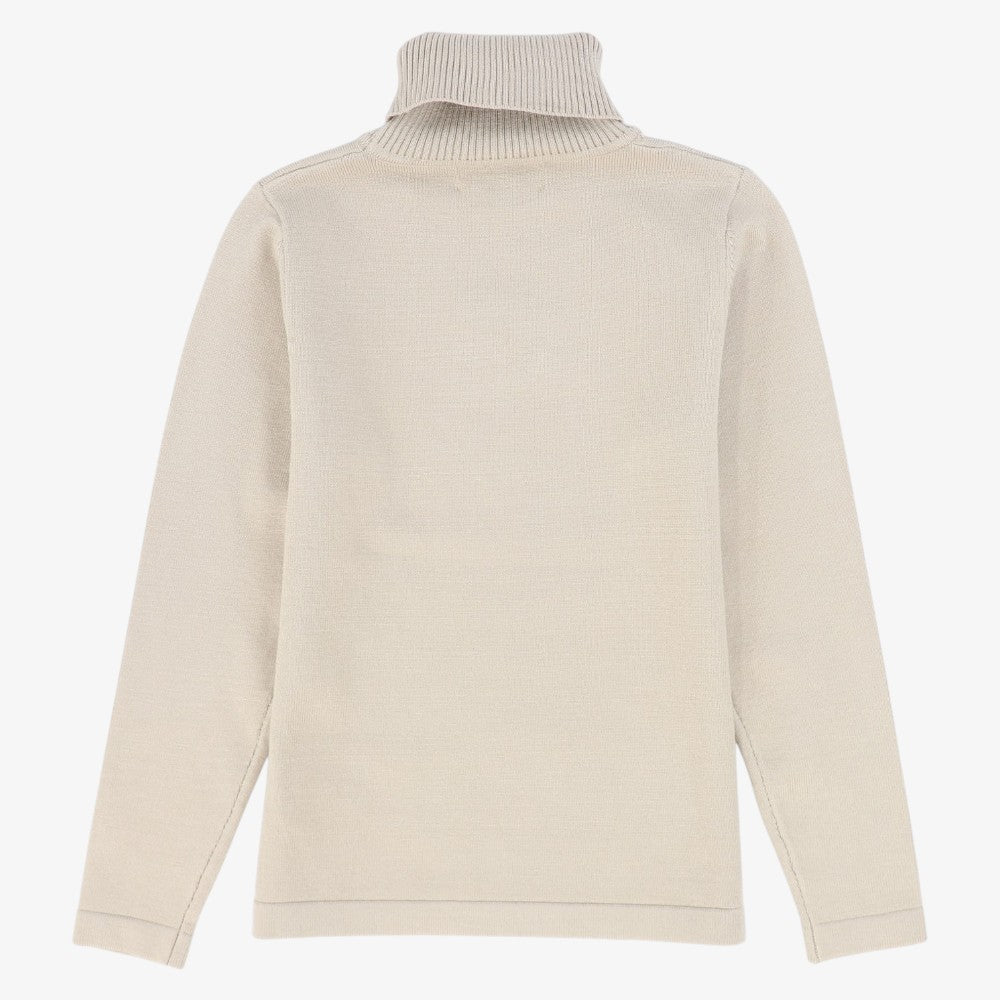 Fitted Knit Turtleneck - Camel