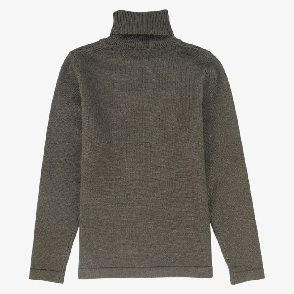 Fitted Knit Turtleneck - Olive