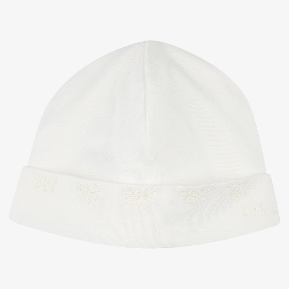 Footie With Bib And Hat - Offwhite