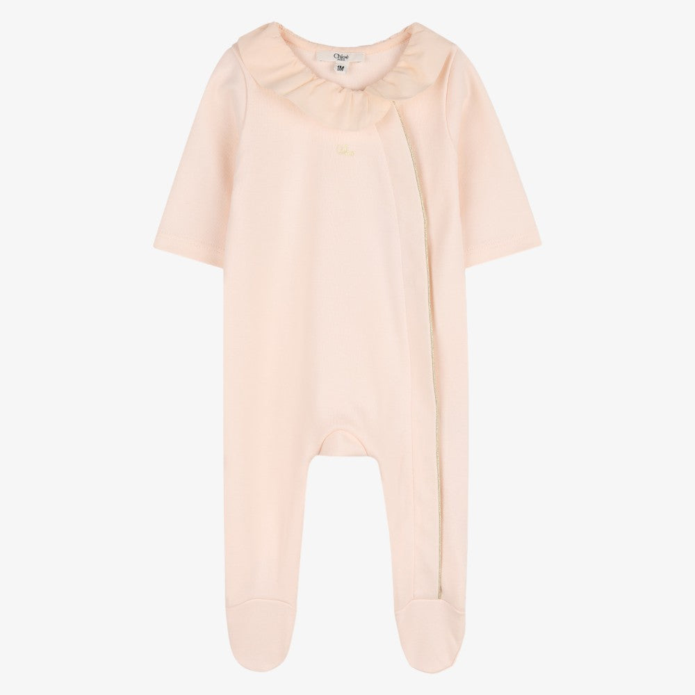Signature Logo Footie - Salmon