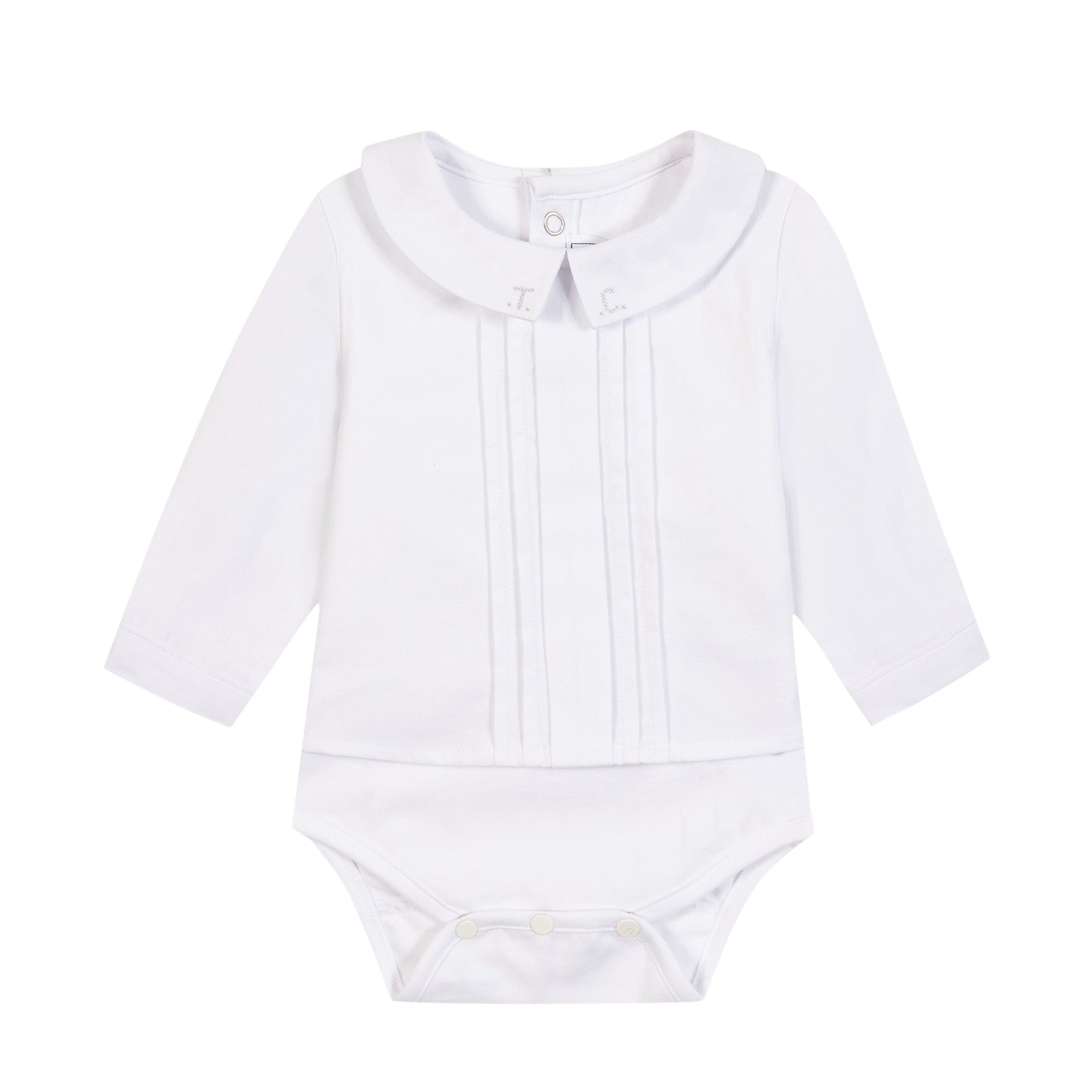Pleated Bodysuit - White