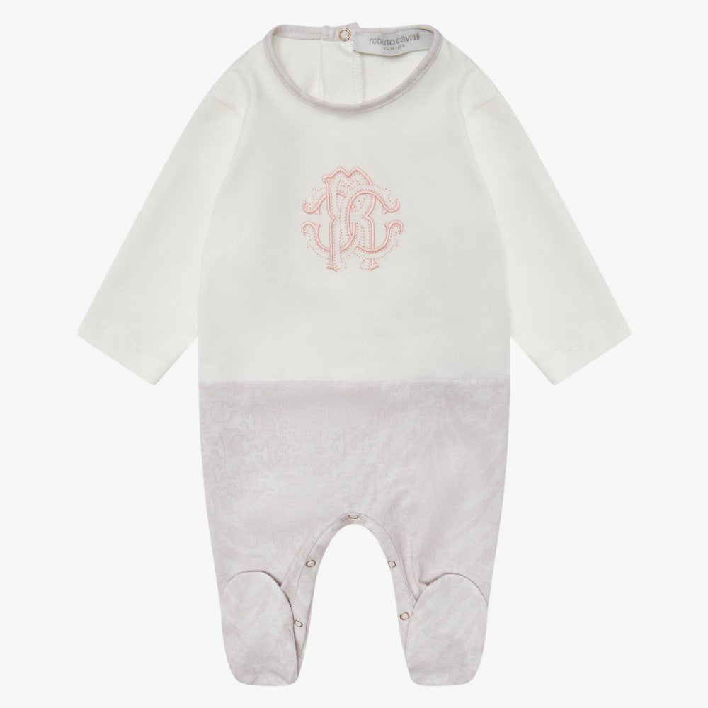 Logo Footie And Hat And Bib - Rose