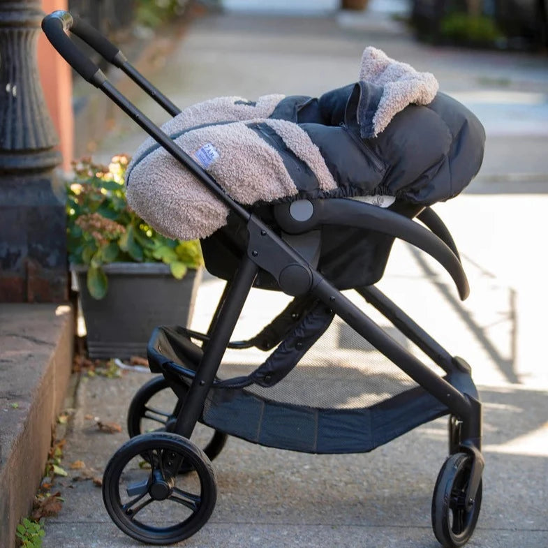 Car Seat Cocoon - Applique Oatmeal