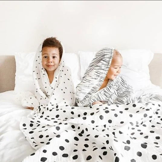 Muslin Swaddle 3 Pack - Black/white