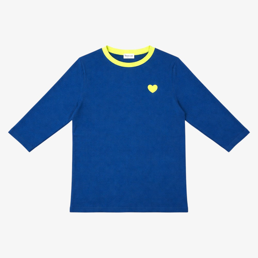 Heart Tee - Navy & Neon