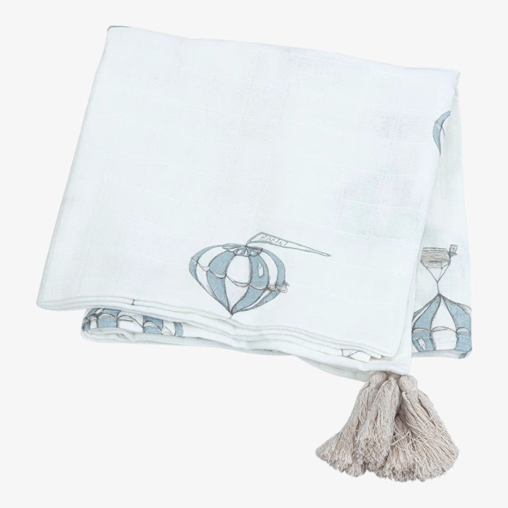Muslin Swaddle With Tassels - Ballons