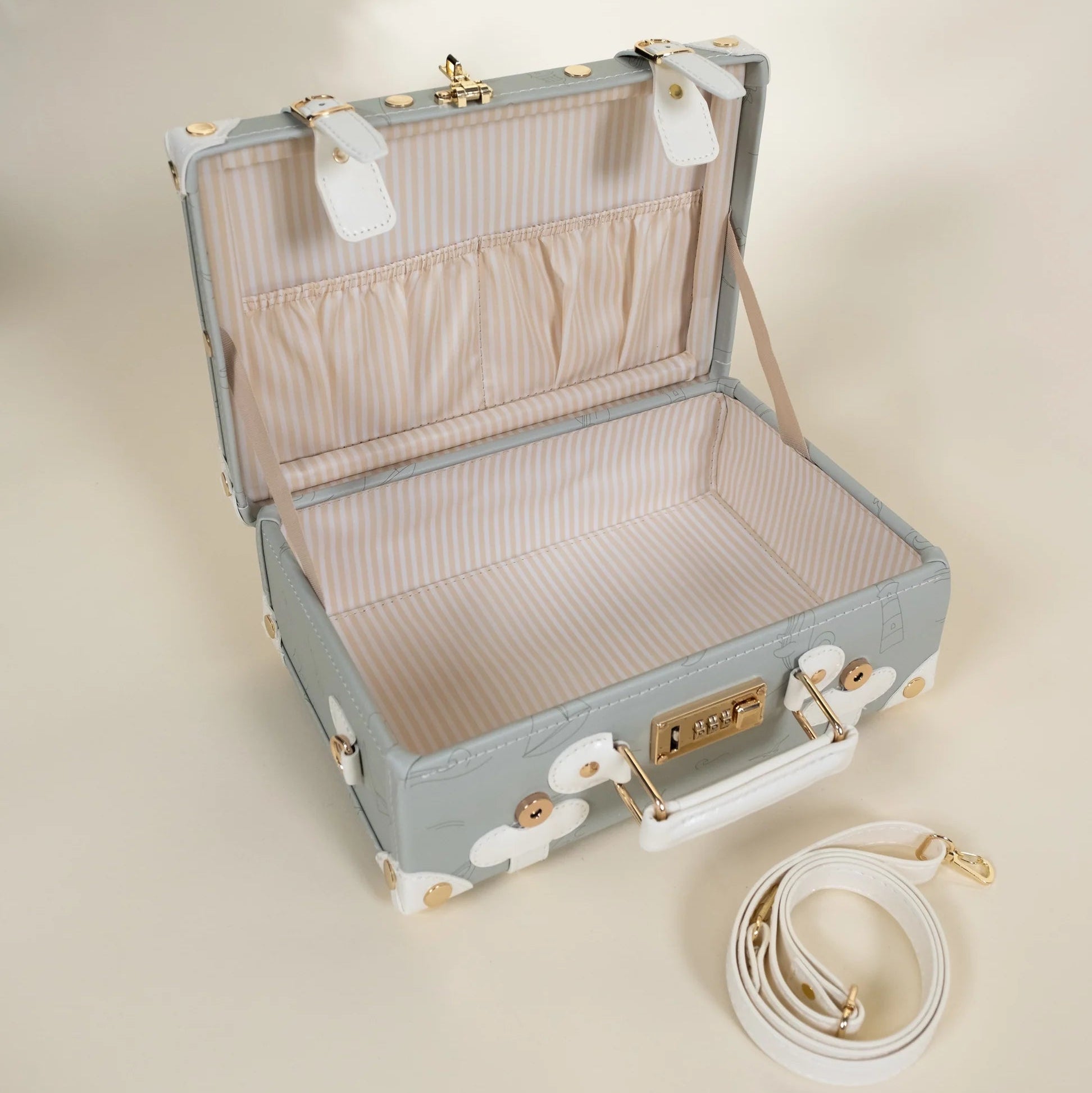 Leather Carry on Suitcase - Ocean