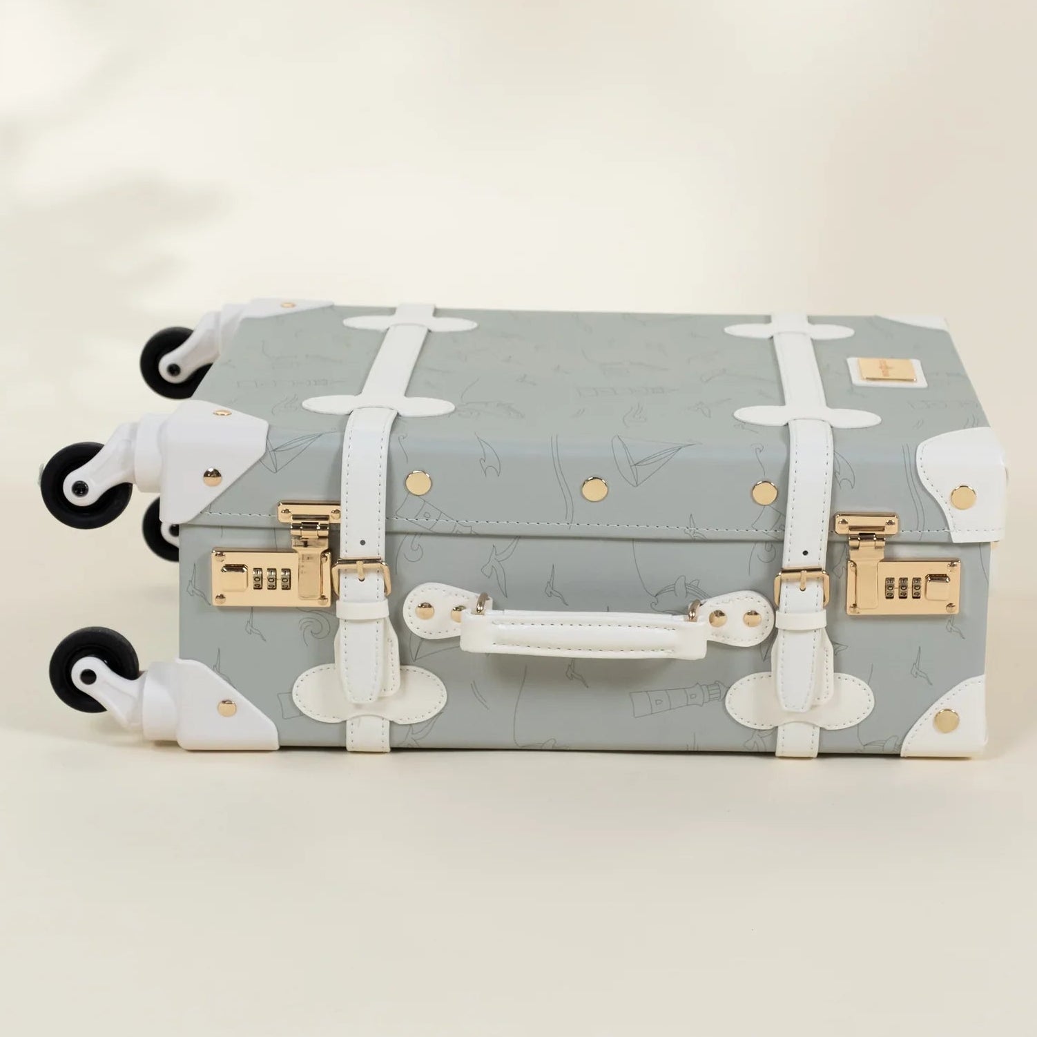 Leather Carry on Suitcase - Ocean