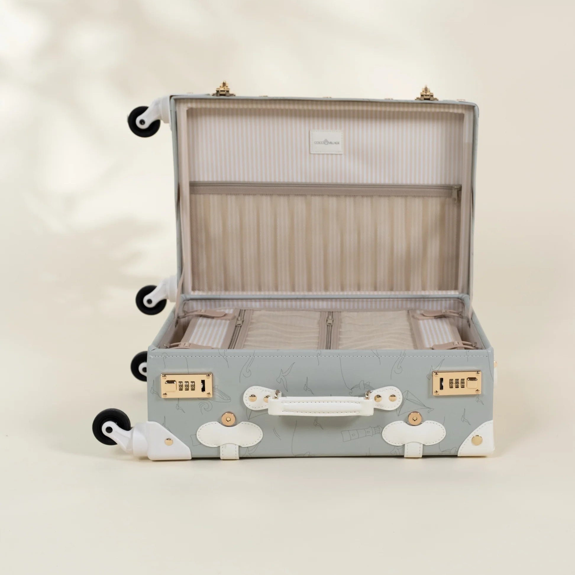 Leather Carry on Suitcase - Ocean