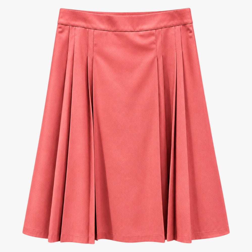 Pleat Skirt - Coral