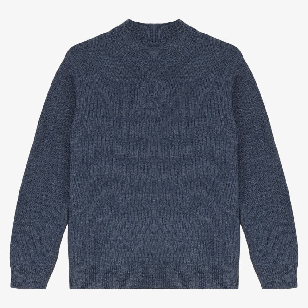 Embossed Sweater - Blue