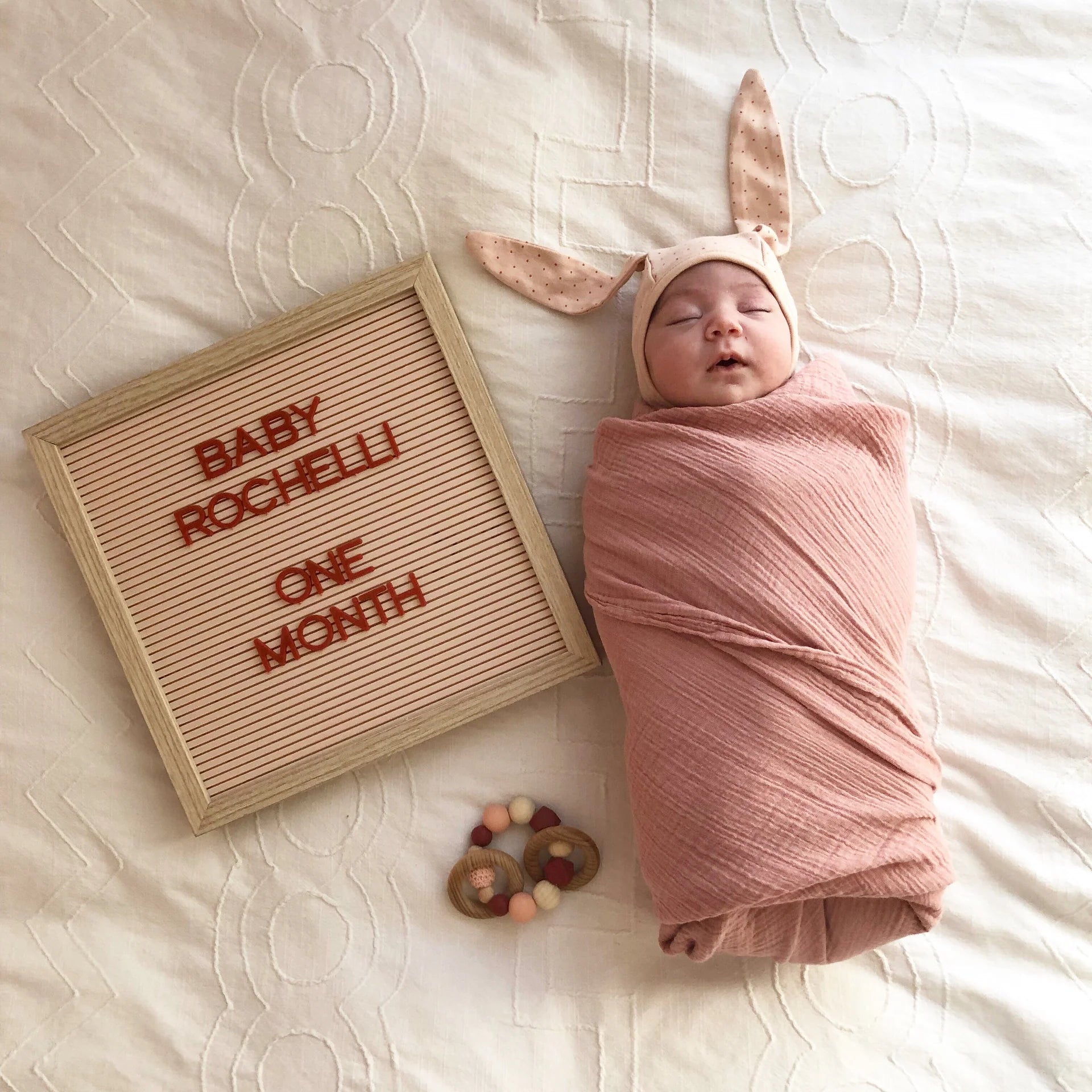Muslin Swaddle 1 Pack - Dusty Rose