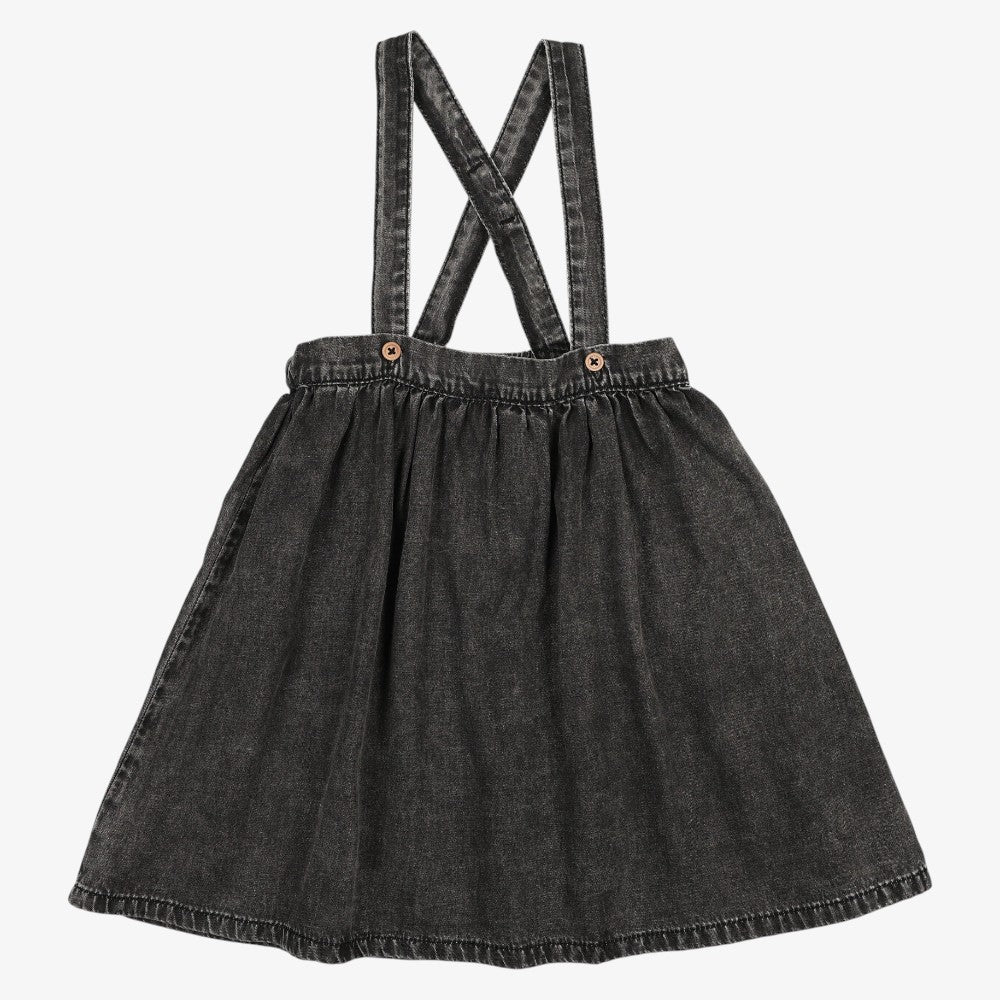 Denim Suspender Jumper - Black Denim