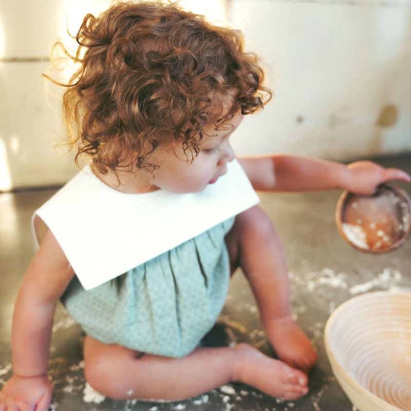 Textured Collar Romper - Green