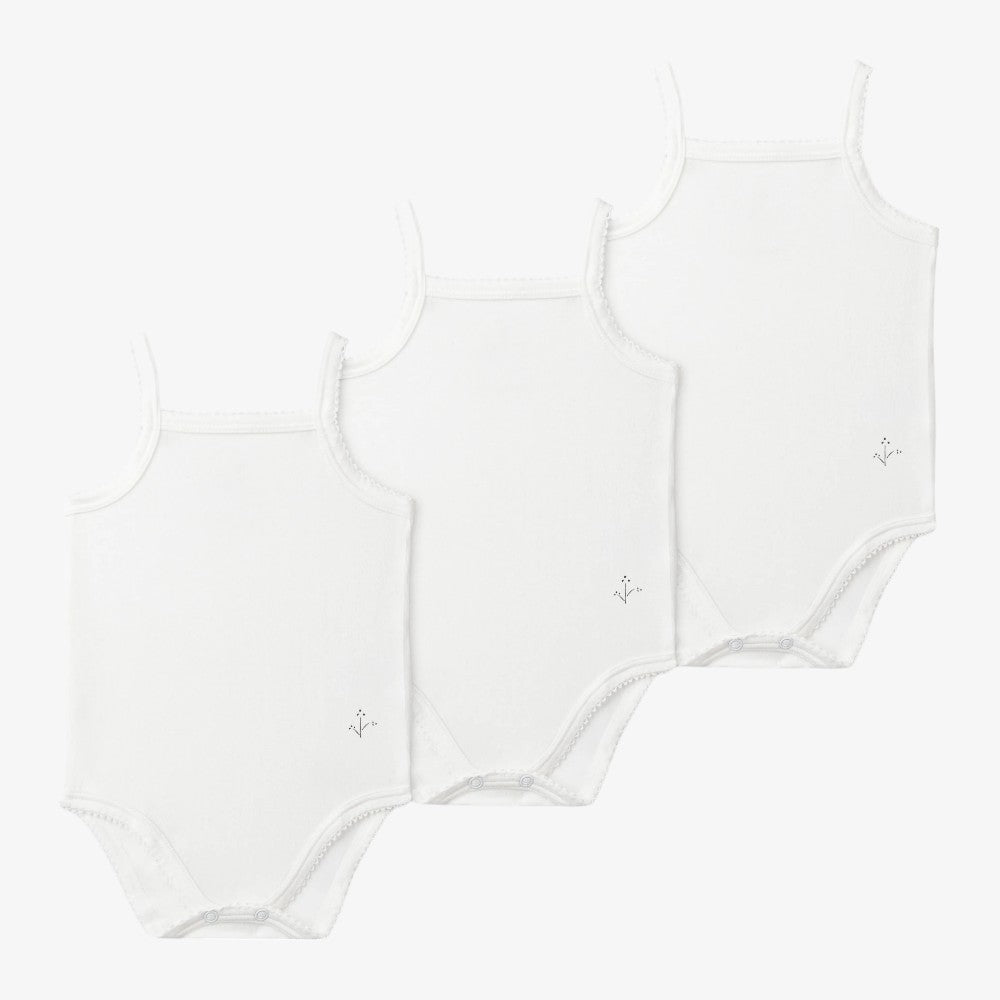 Solid Undershirts - White&pink