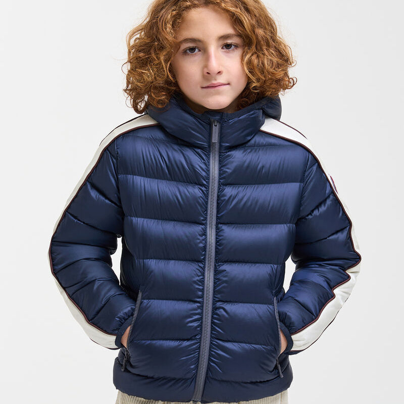 Quilt Hood Jacket - Navy