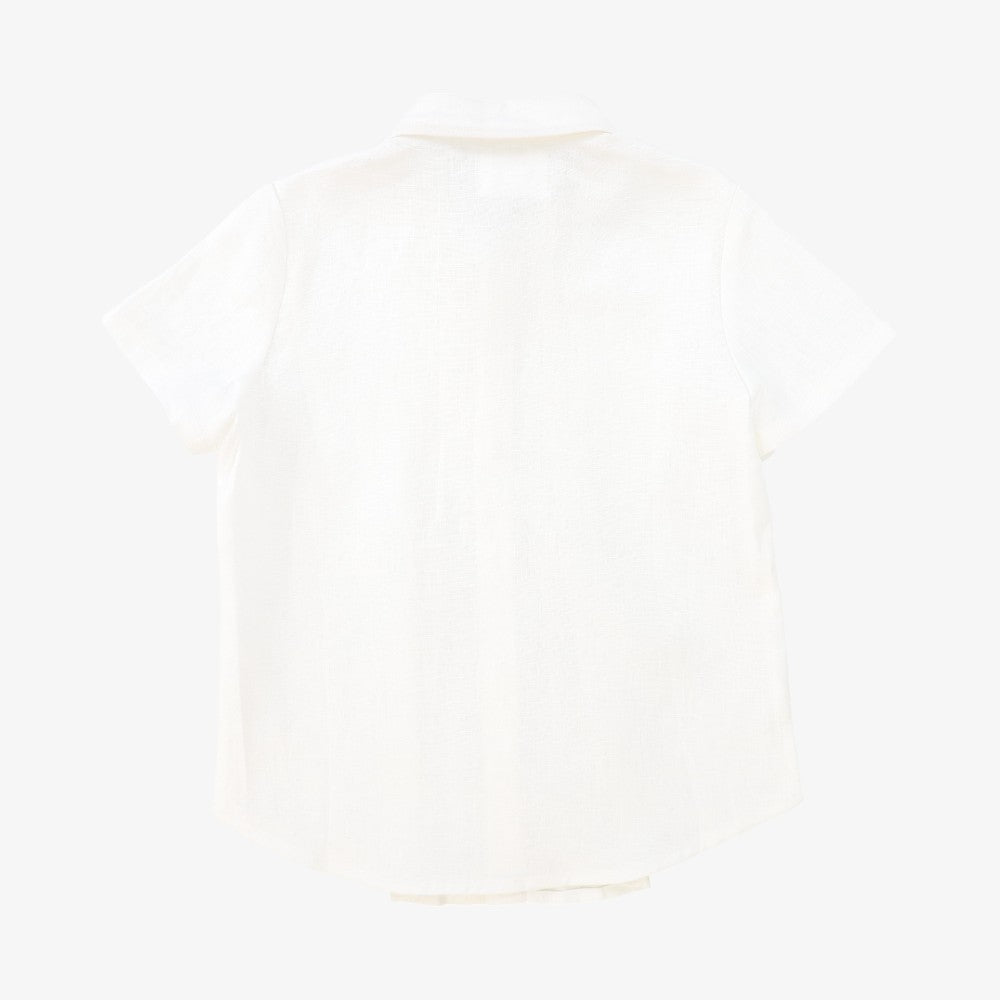 Pleated Detail Shirt - White