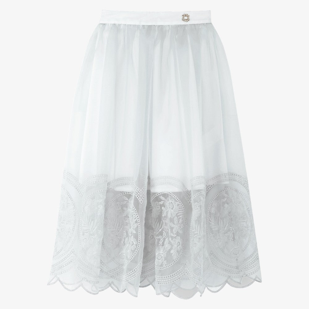 Embroidery Skirt - Cream