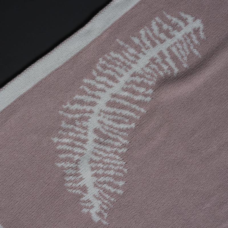 Knit Blanket - Ivory&pink