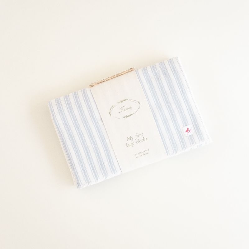 Ticking Burp Cloth - Blue