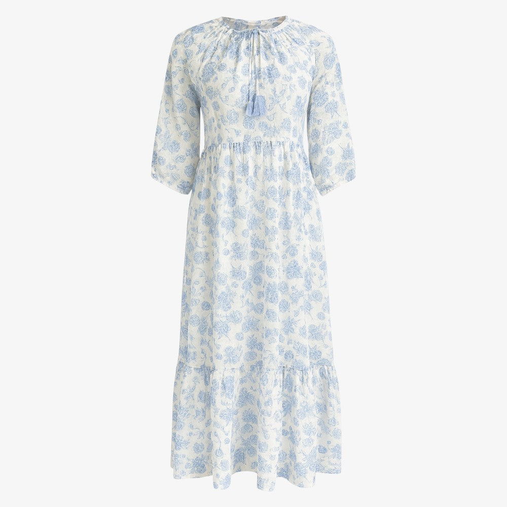Floral Maxi Dress - Blue