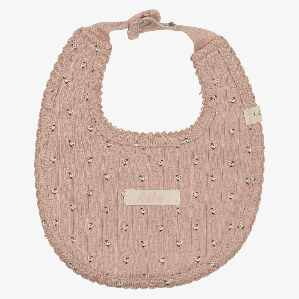 Floret Print Bib - Dusty Pink