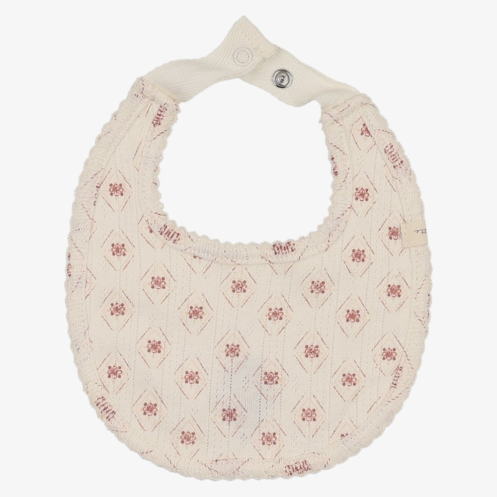 Geo Floral Bib - Cream & Pink