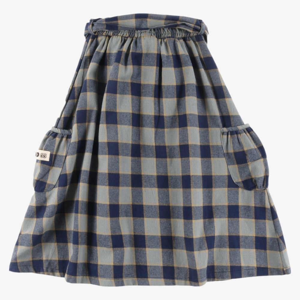 Friendly Midi Skirt - Indigo Check