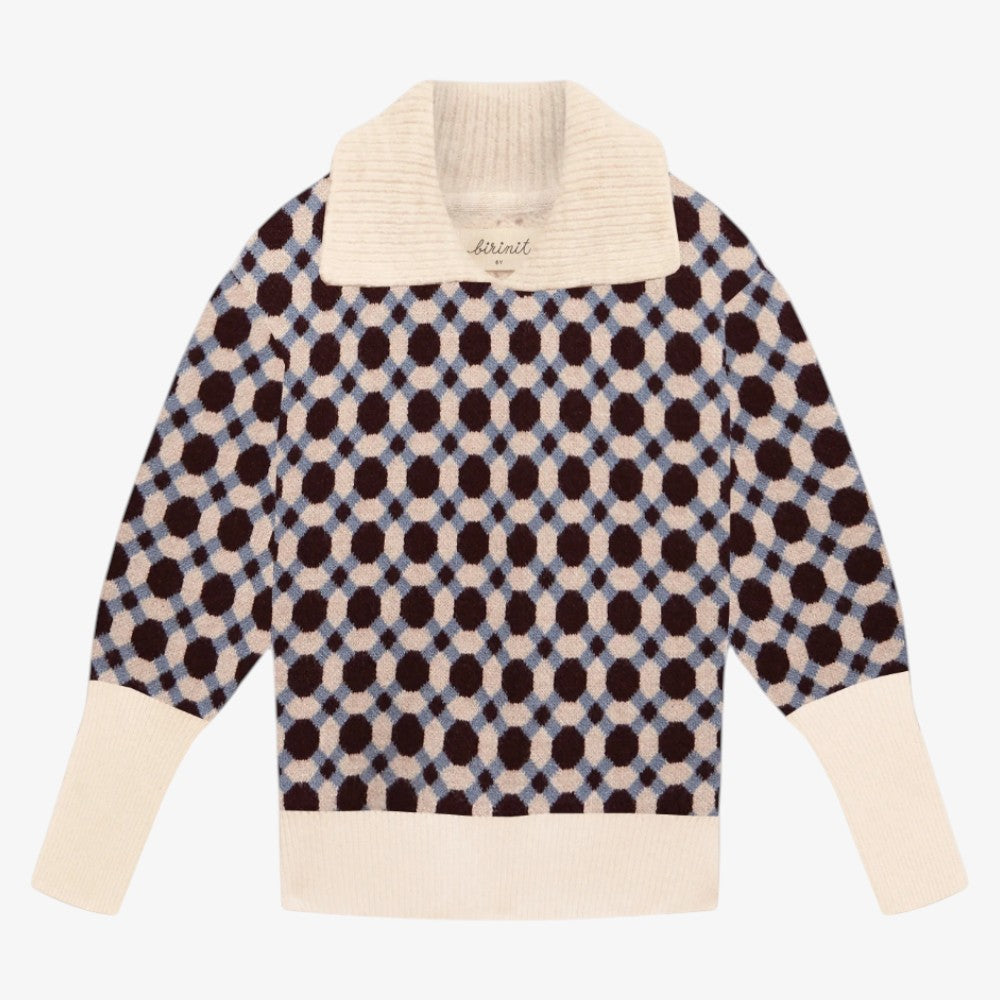 Geometric Sweater - Cream