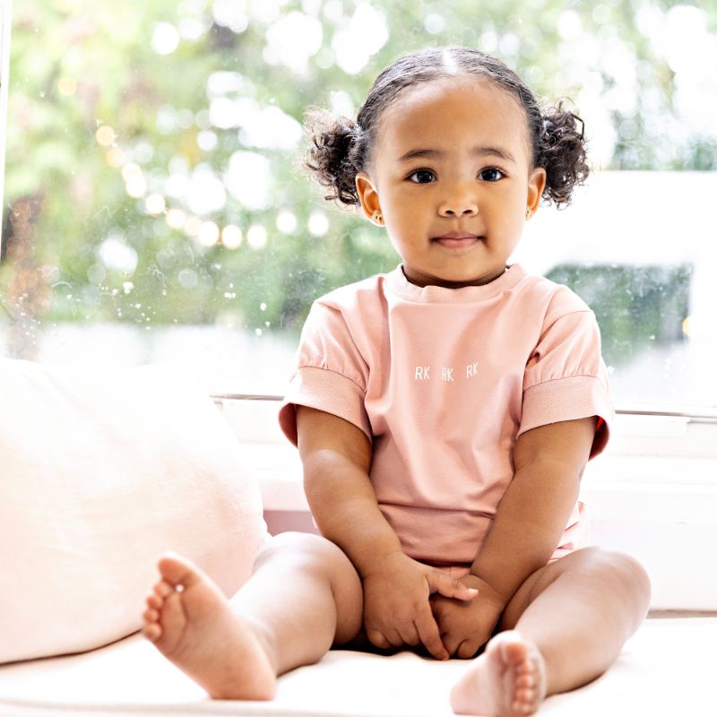 Hollis Logo Tee And Shorts - Pink