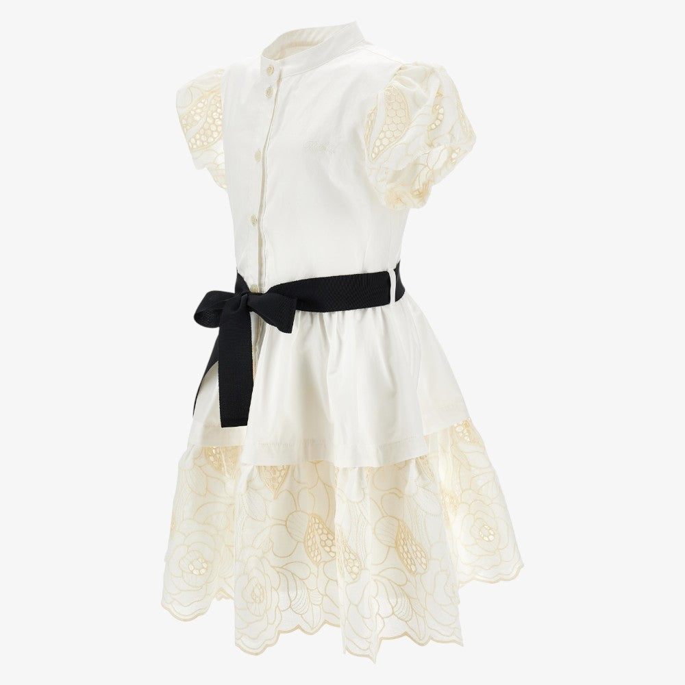 Embroidered Dress - Offwhite