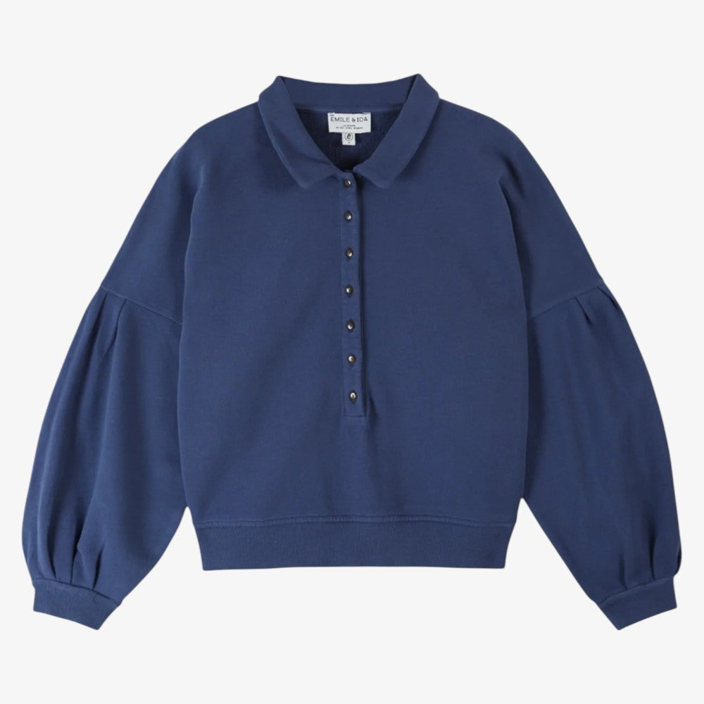 Polo Sweatshirt - Marine