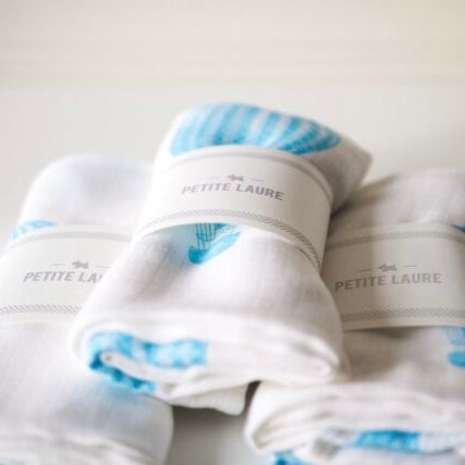 Hot Air Balloons Bamboo Swaddle - Light Blue