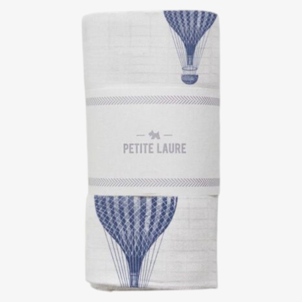 Hot Air Balloons Bamboo Swaddle - Blue