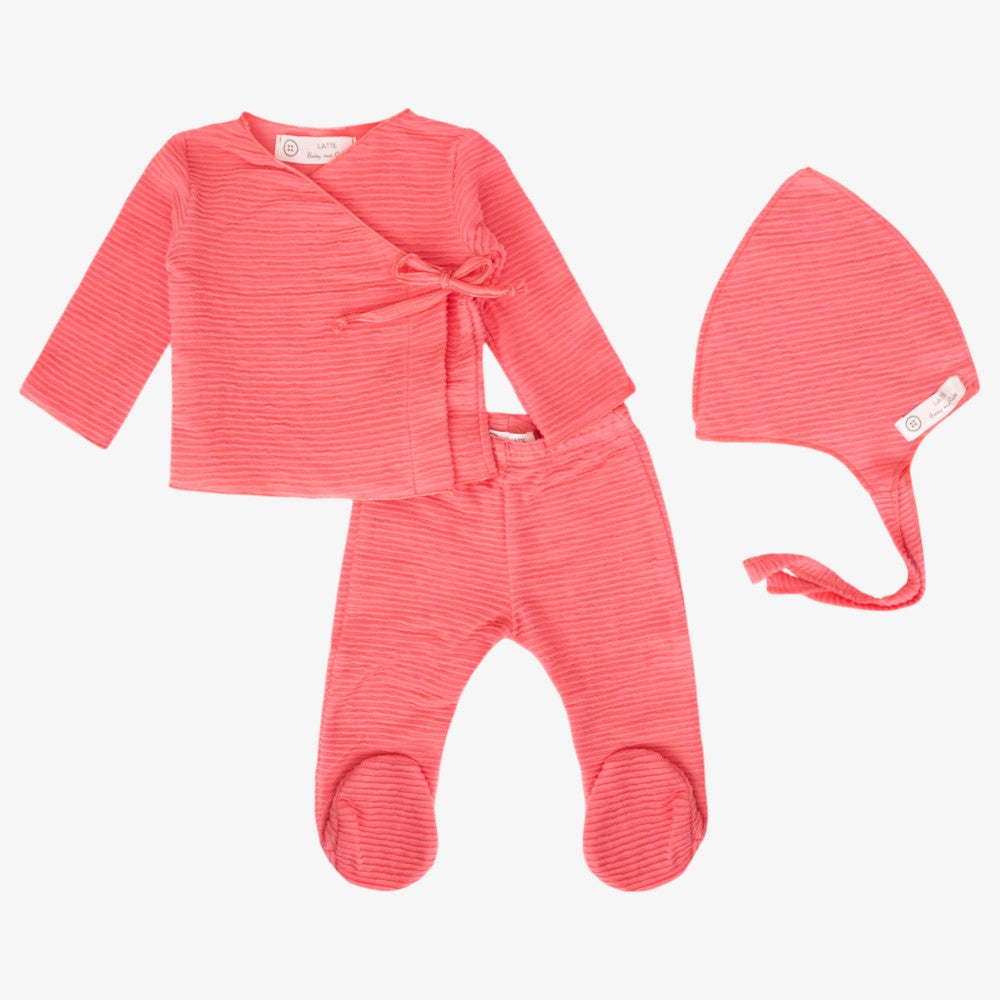 Wrap 3 Piece Set - Coral