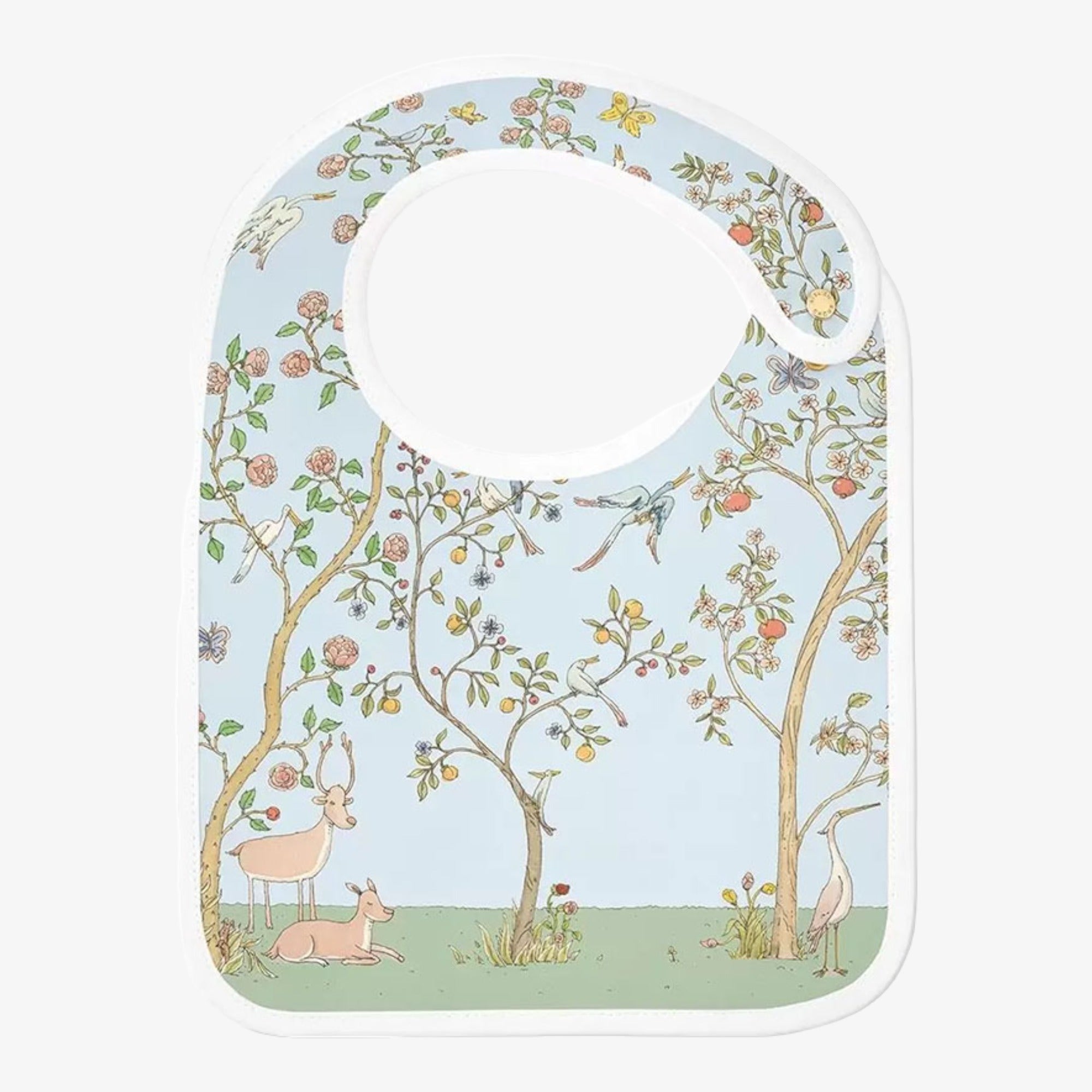 Satin Bib - In Bloom Blue