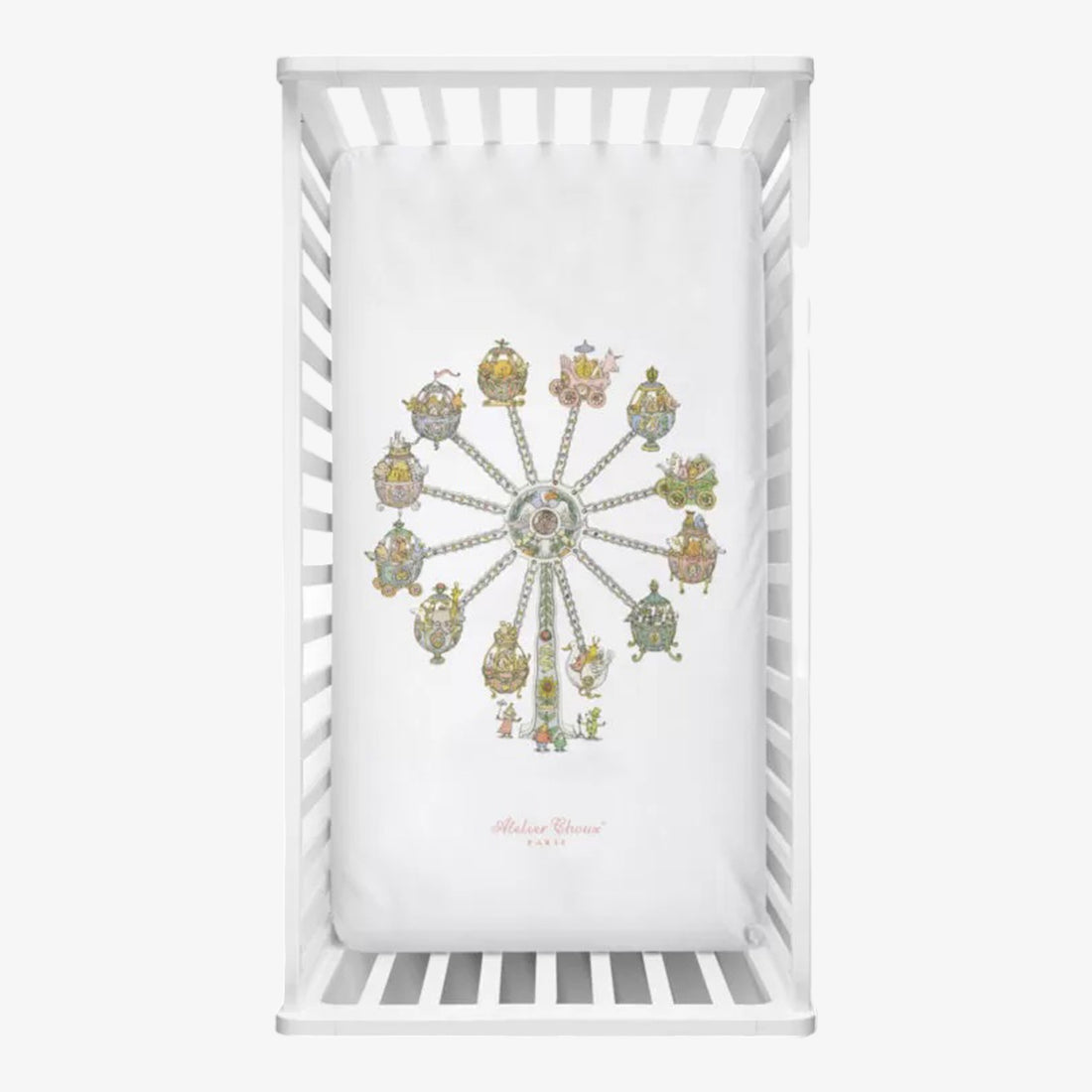 SATIN FITTED SHEET - Ferris Wheel