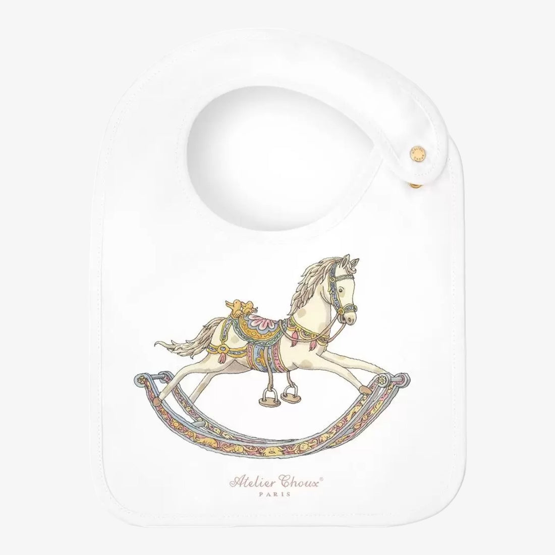 Satin Bib - Rocking Horse
