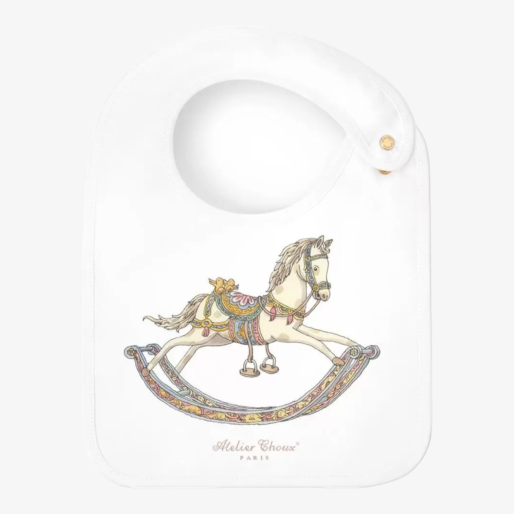 Satin Bib - Rocking Horse