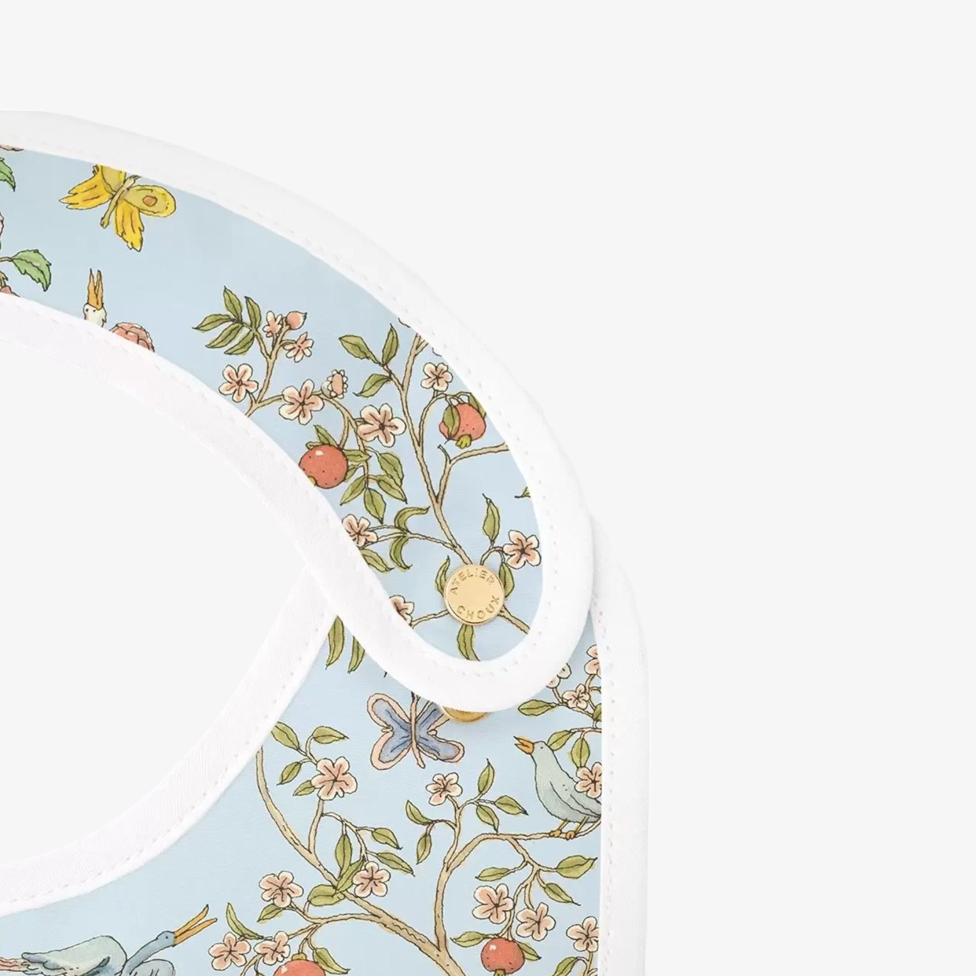 Satin Bib - In Bloom Blue