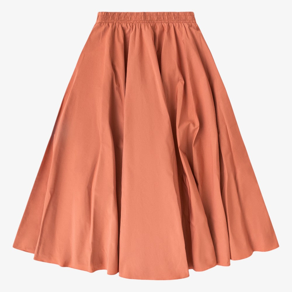 Circle Taffeta Skirt - Salmon