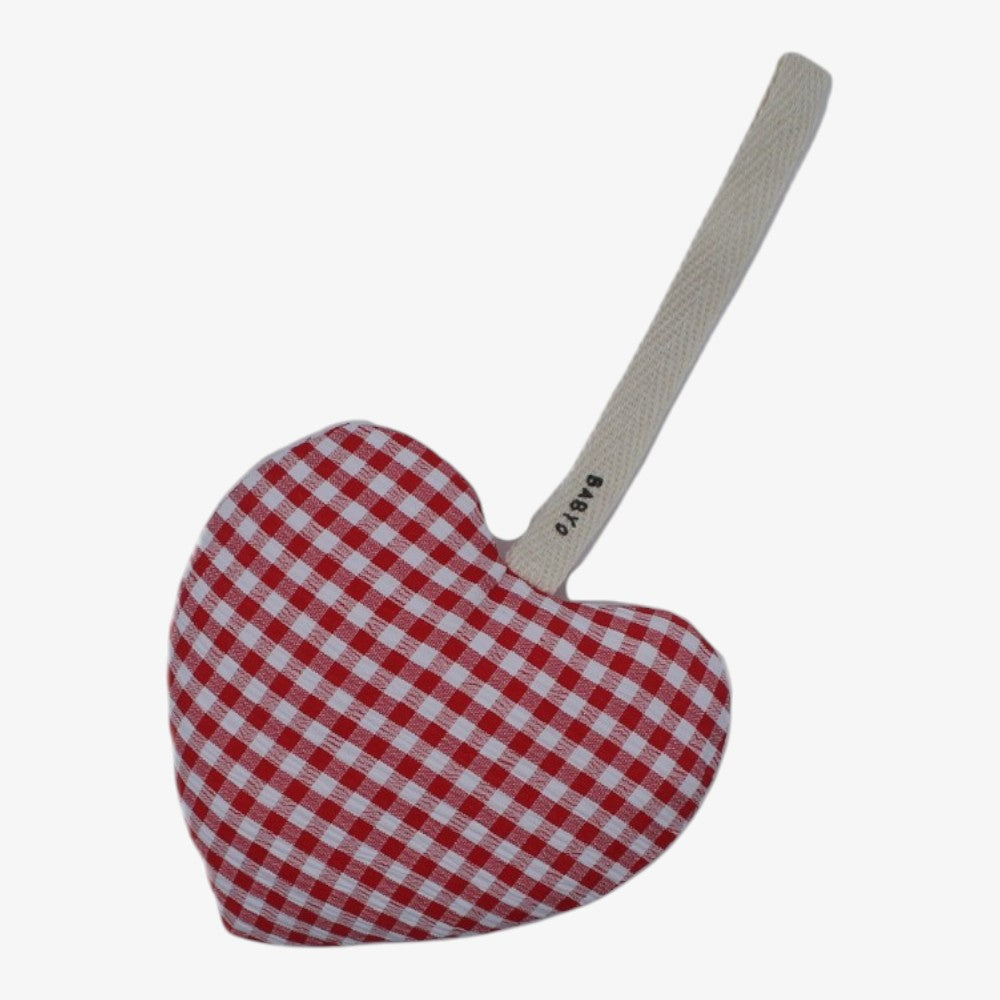 Gingham Plushie - Red Heart