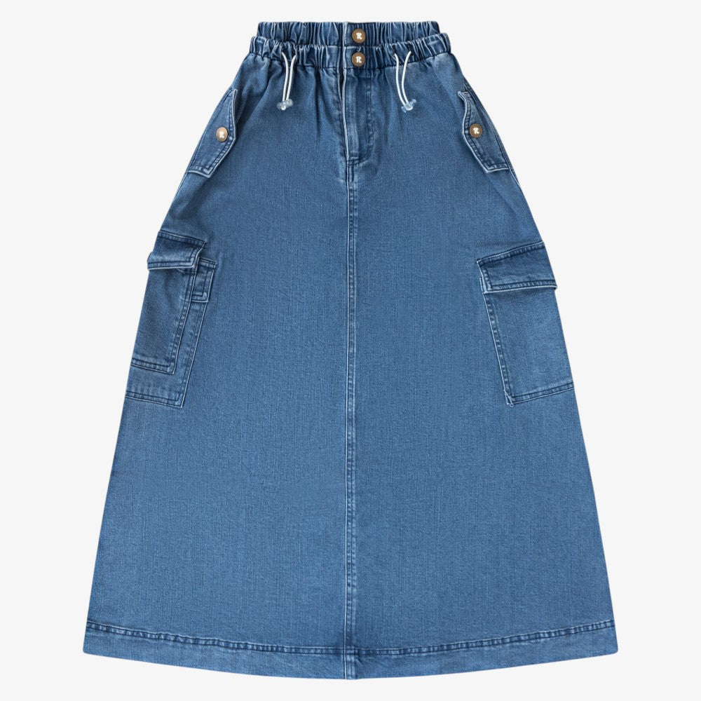 Pocket Skirt - Blue Denim