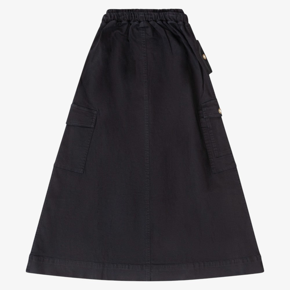 Pocket Skirt - Black Denim