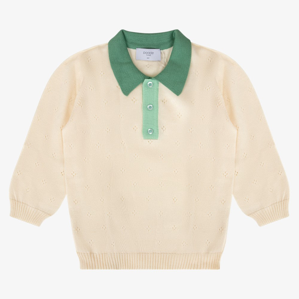 Knit Polo Shirt - White