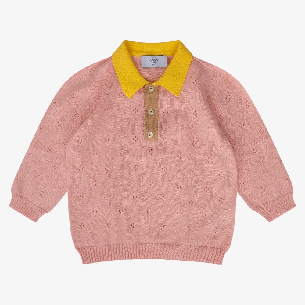 Knit Polo Shirt - Pink