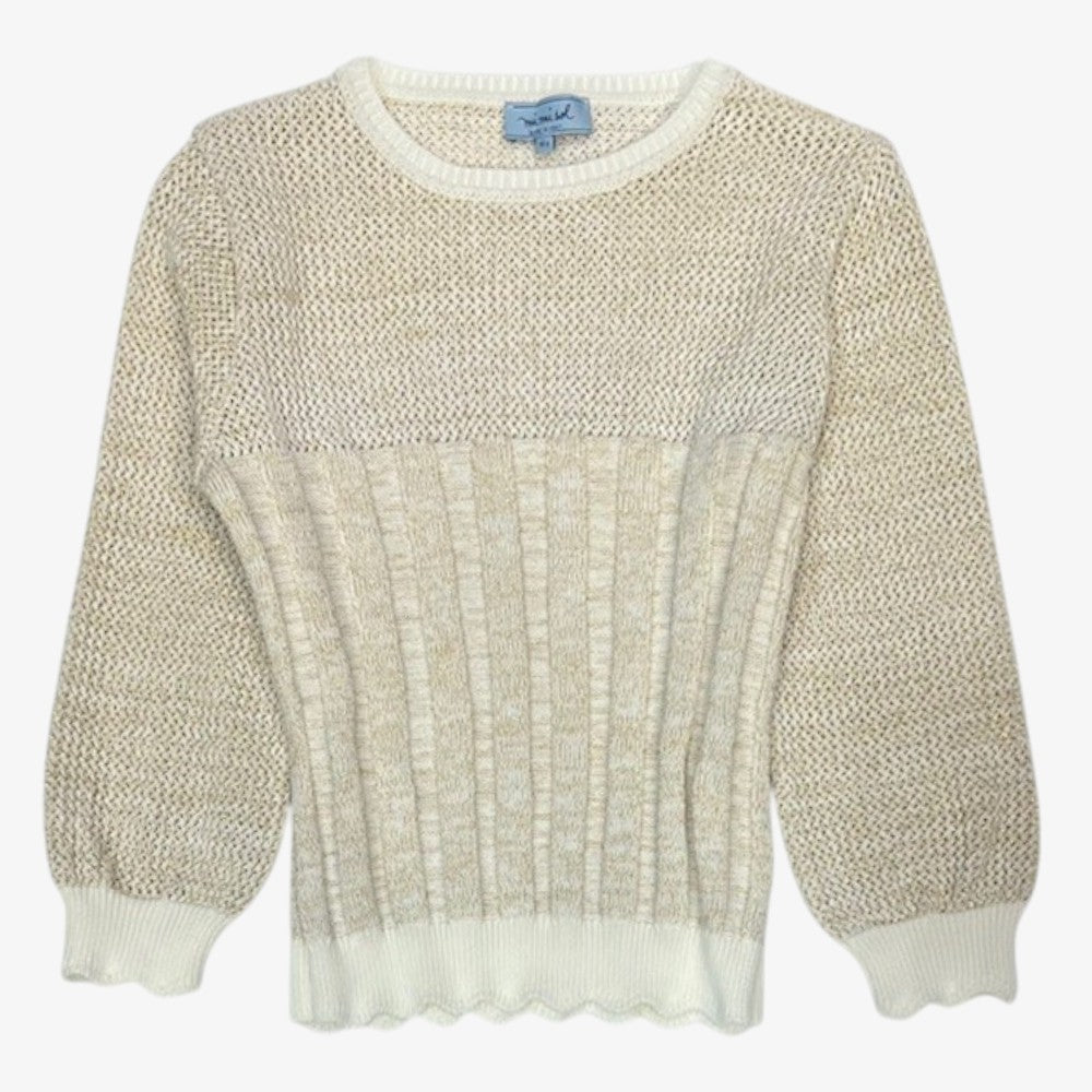 Lurex Knit Top - Cream