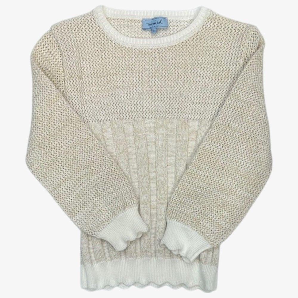 Lurex Knit Top - Cream