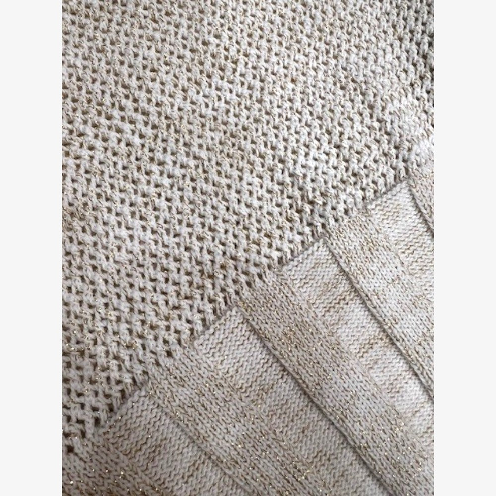 Lurex Knit Top - Cream