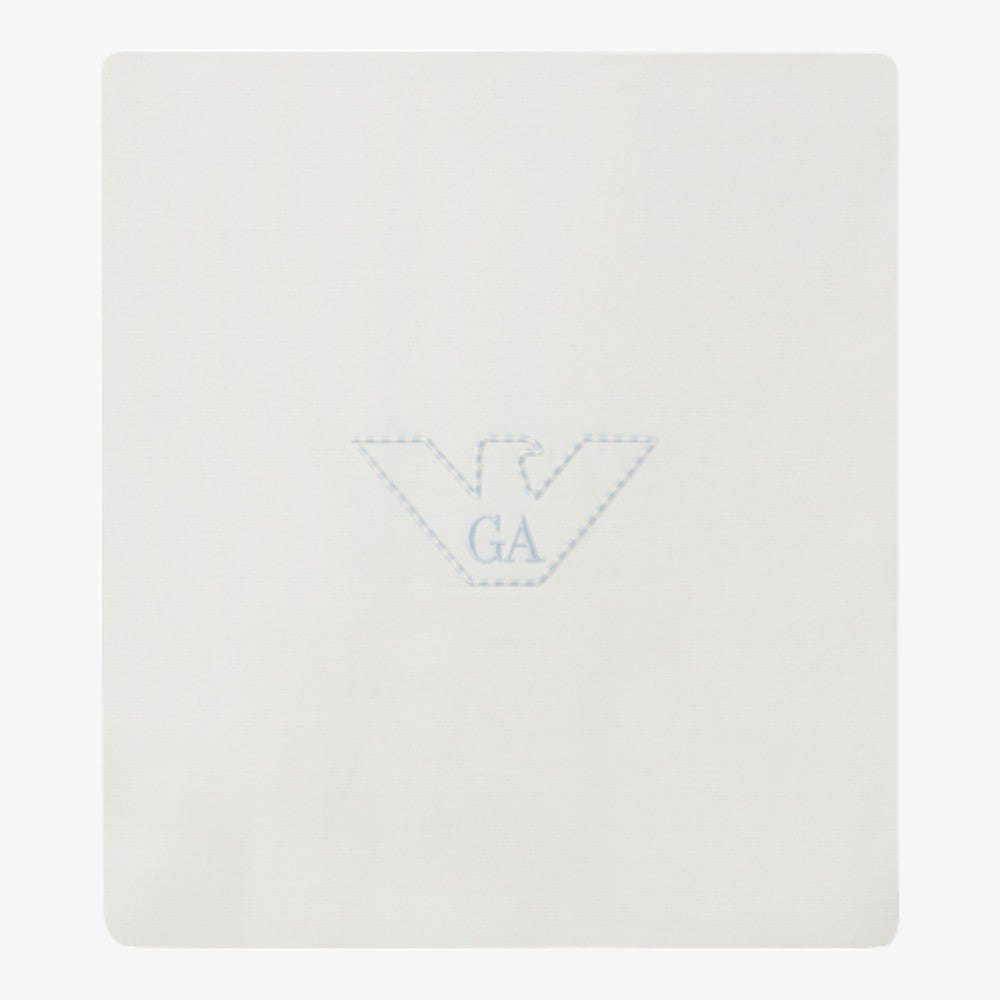 Logo Blanket - White-blue